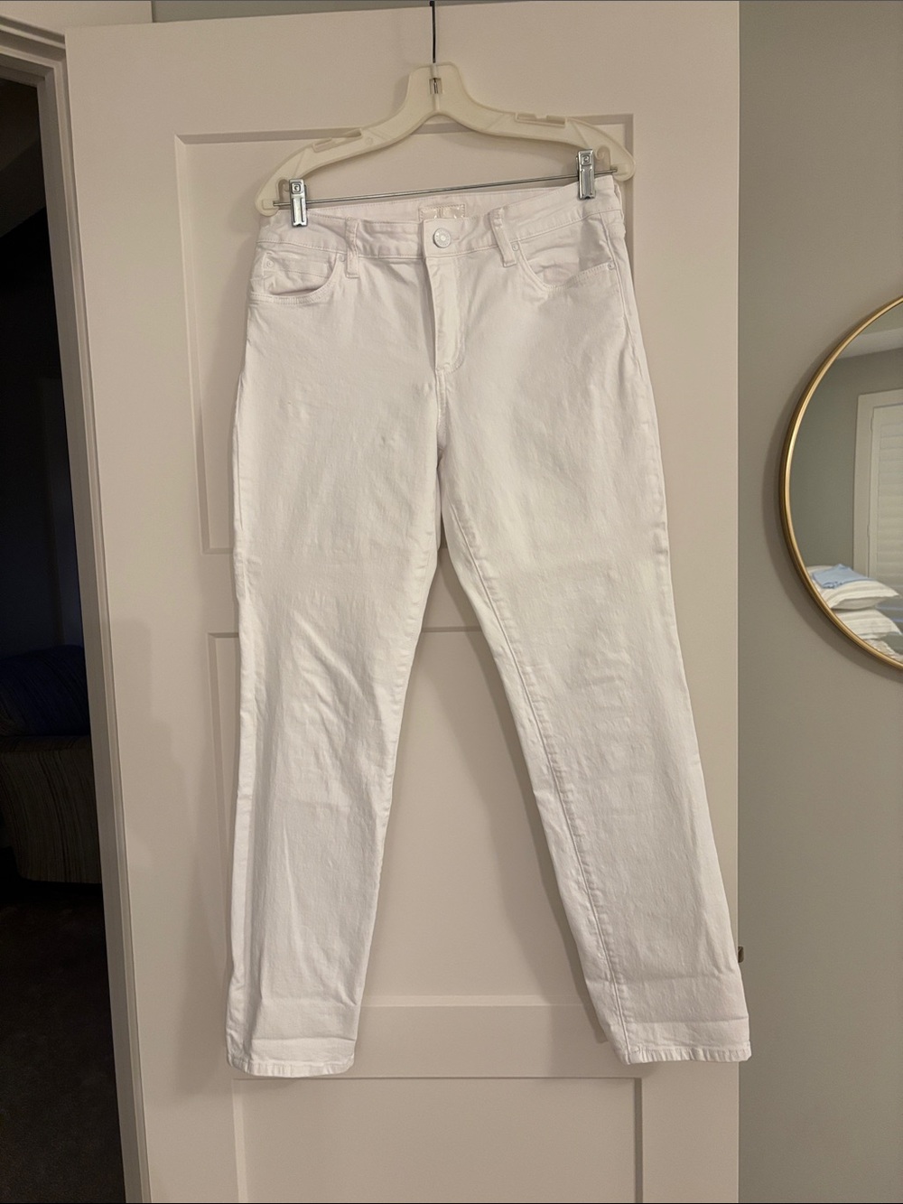 Kut from the Kloth White Straight-Leg Jeans